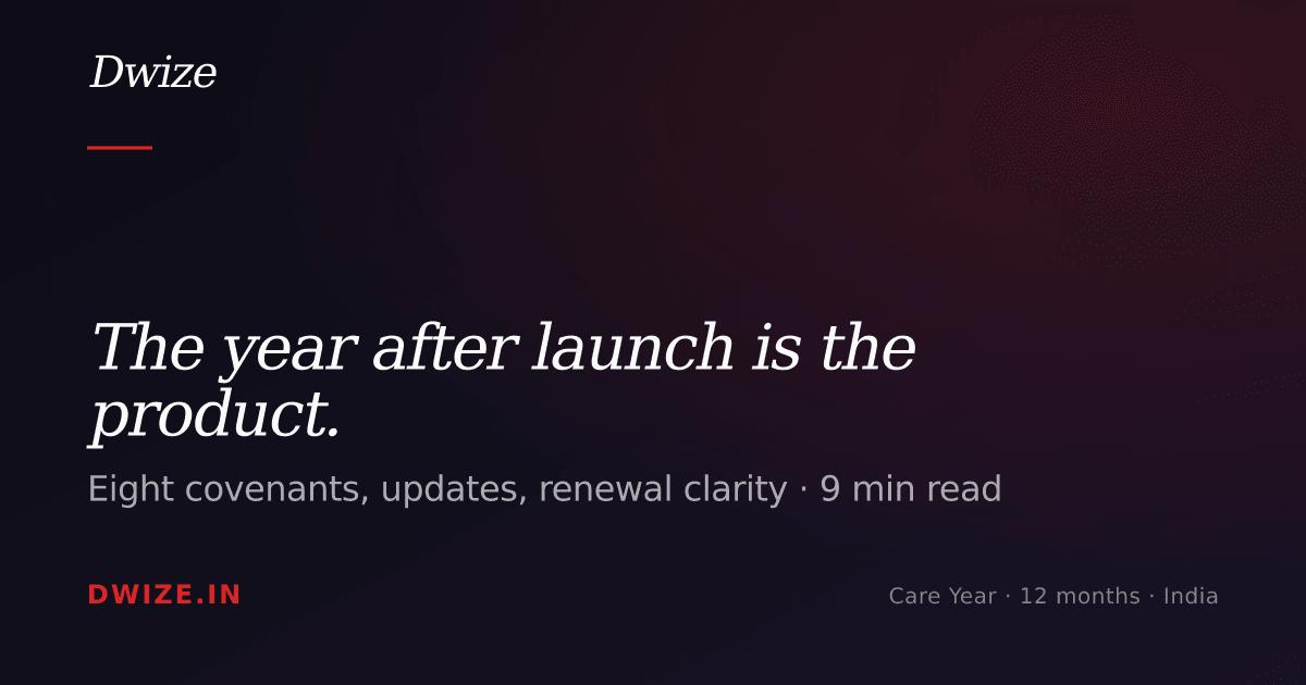 The year after launch is the product. — Dwize Insights